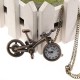 Bike pocket watch analog bronze alloy