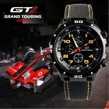GT 54 GRAND TOURING Silicone Band Quartz Analog Sport Watch
